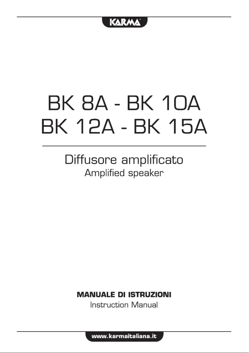First page image of the manual for BK 8A