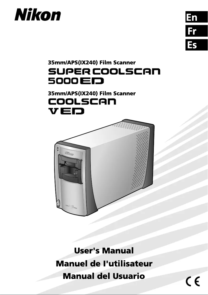 First page image of the manual for Super Coolscan 5000