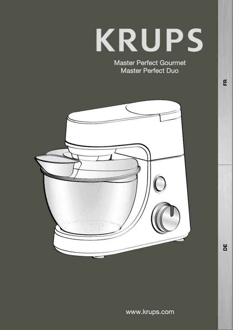 Page 1 of the manual User Manual Krups Master Perfect Gourmet KA631D