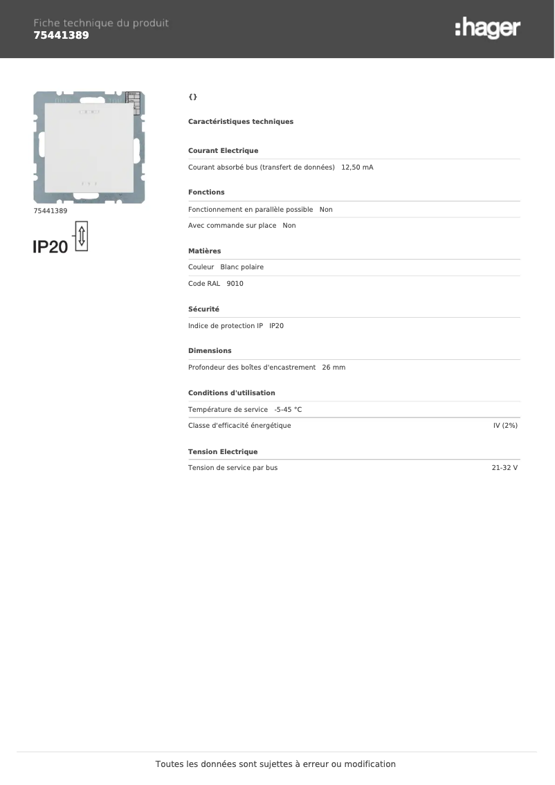 First page image of the manual for 75441389