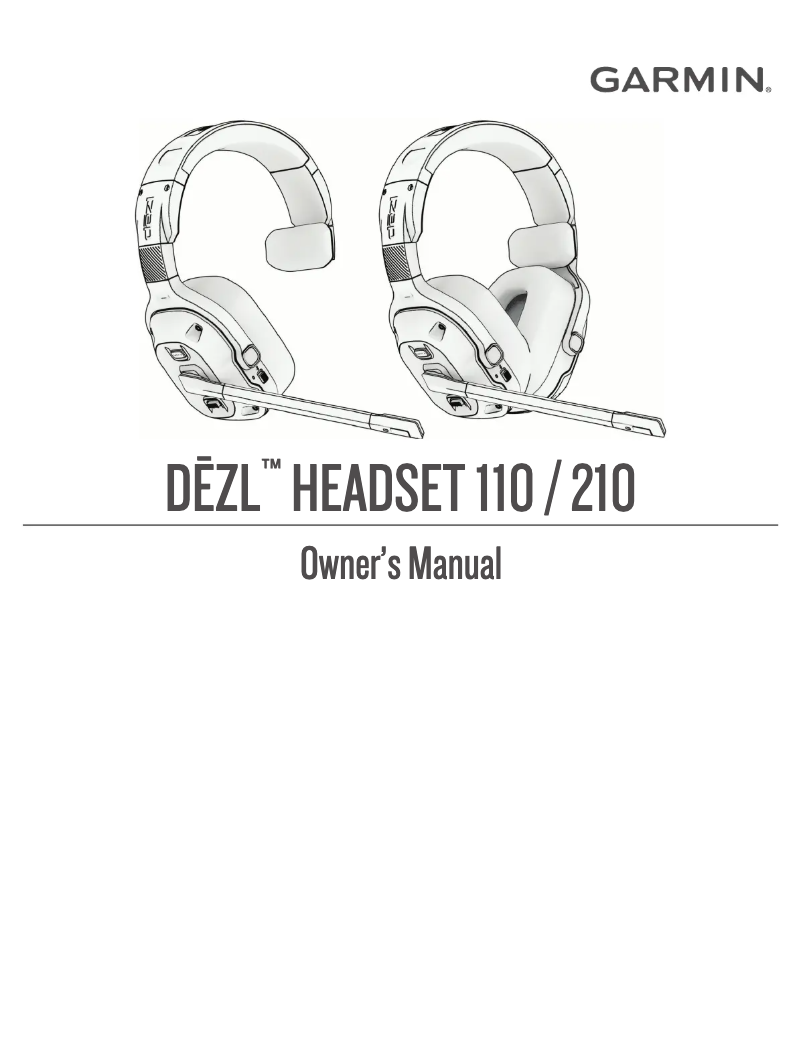 First page image of the manual for dēzl Headset 210