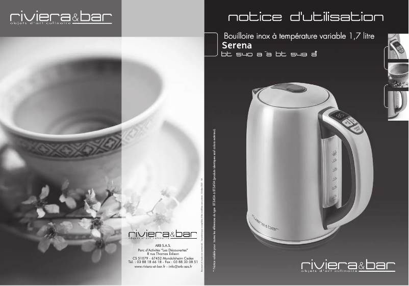 Page 1 of the manual User Manual Riviera & Bar BT540A