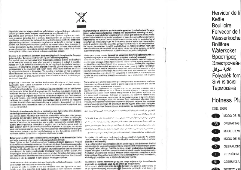 Page 1 of the manual User Manual Palson Hotness Plus 30566