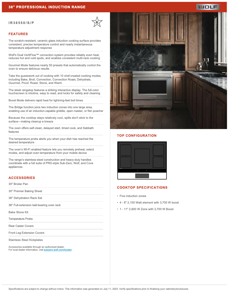 Page 1 of the manual User Manual Wolf IR36550