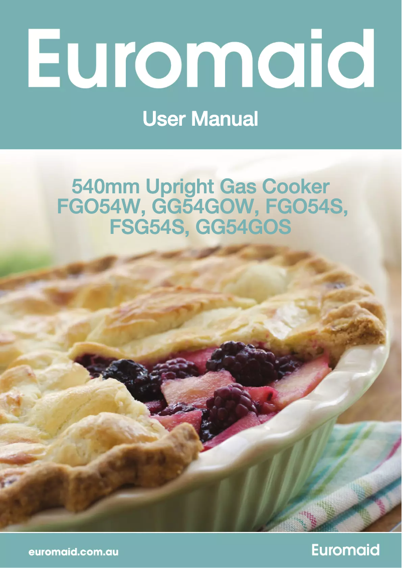 First page image of the manual for FSG54S