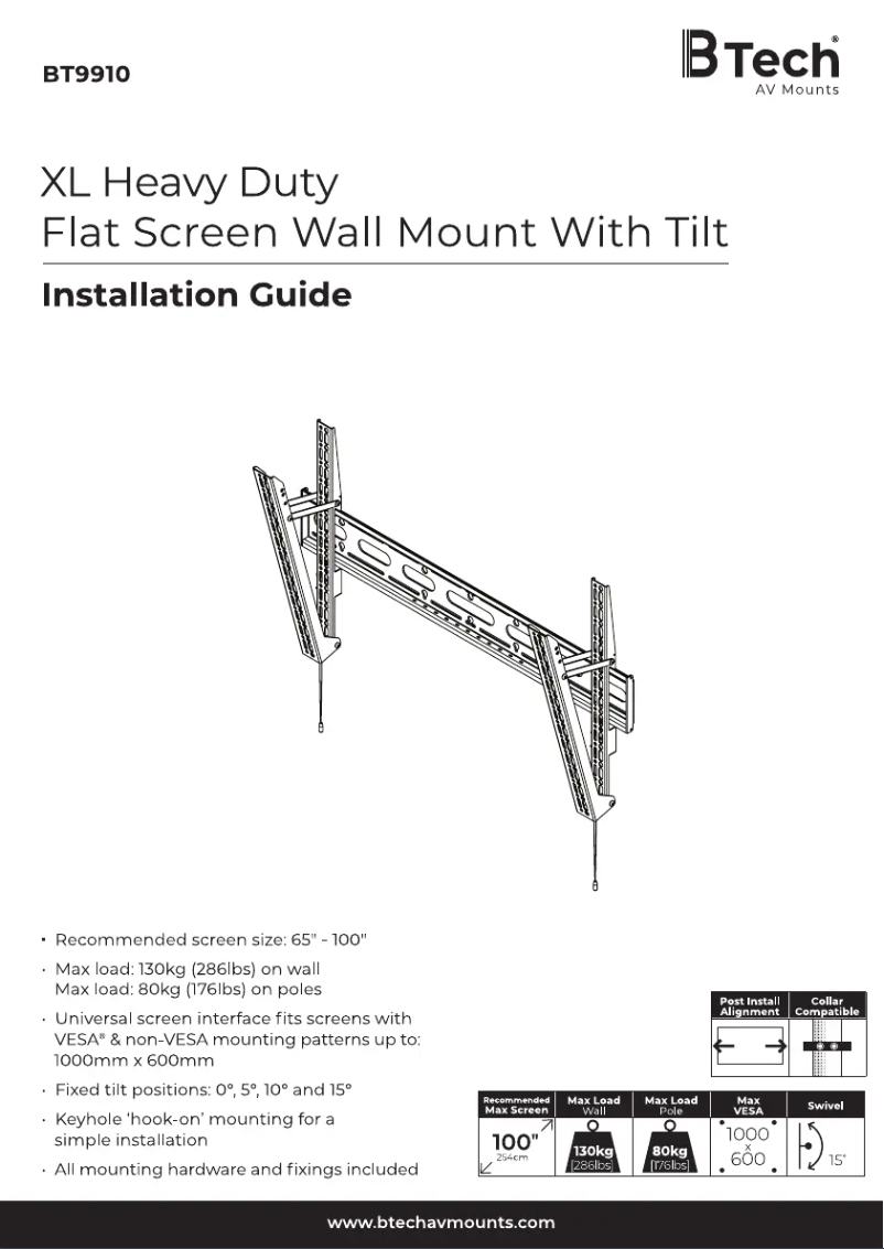 First page image of the manual for BT9910