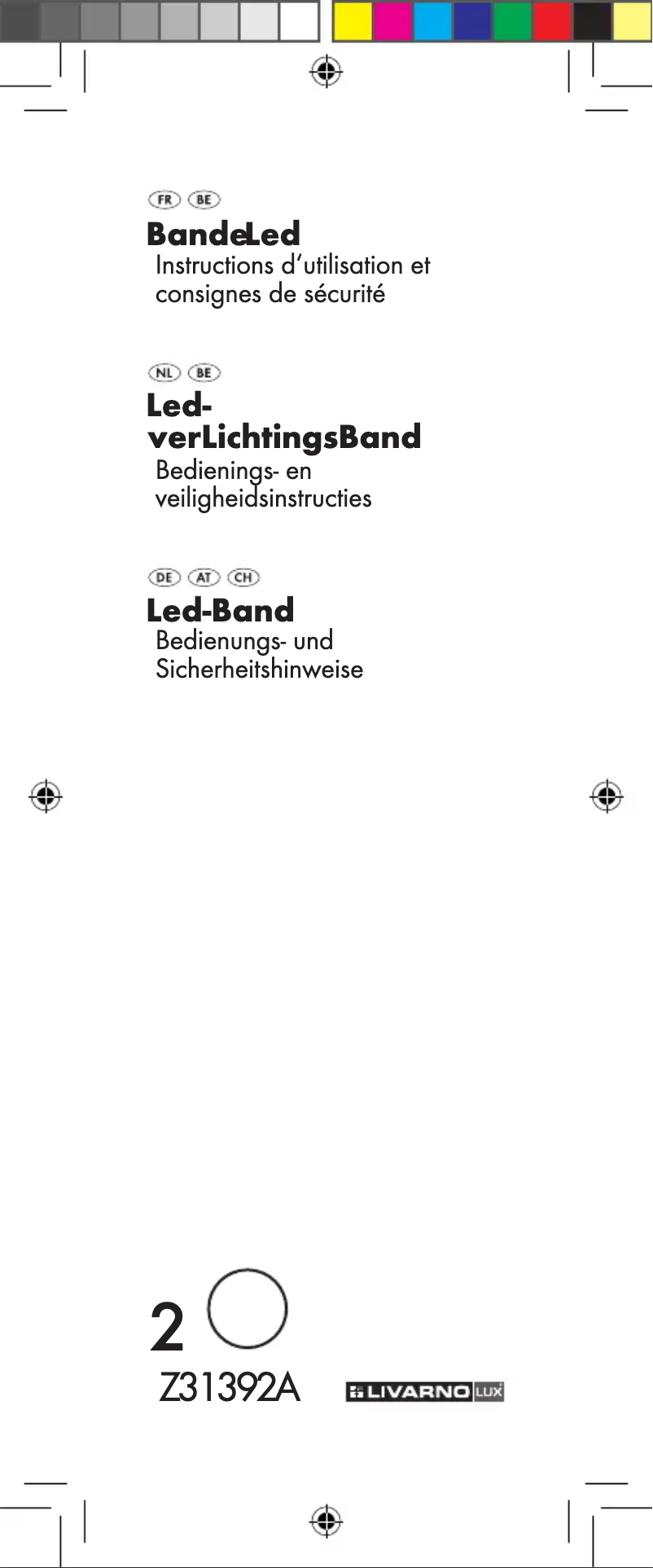 First page image of the manual for Z31392A