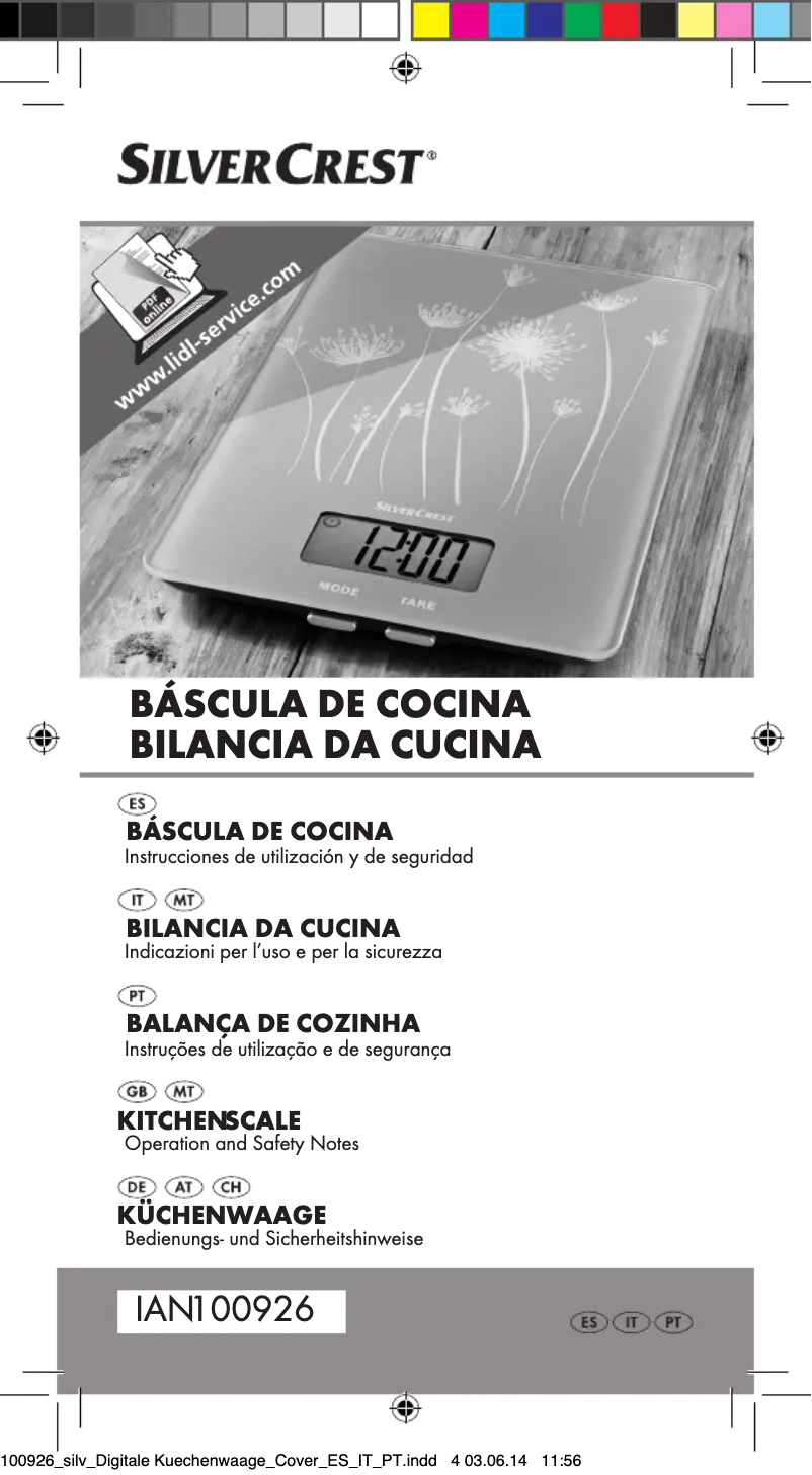 Page 1 of the manual User Manual SilverCrest IAN 100926