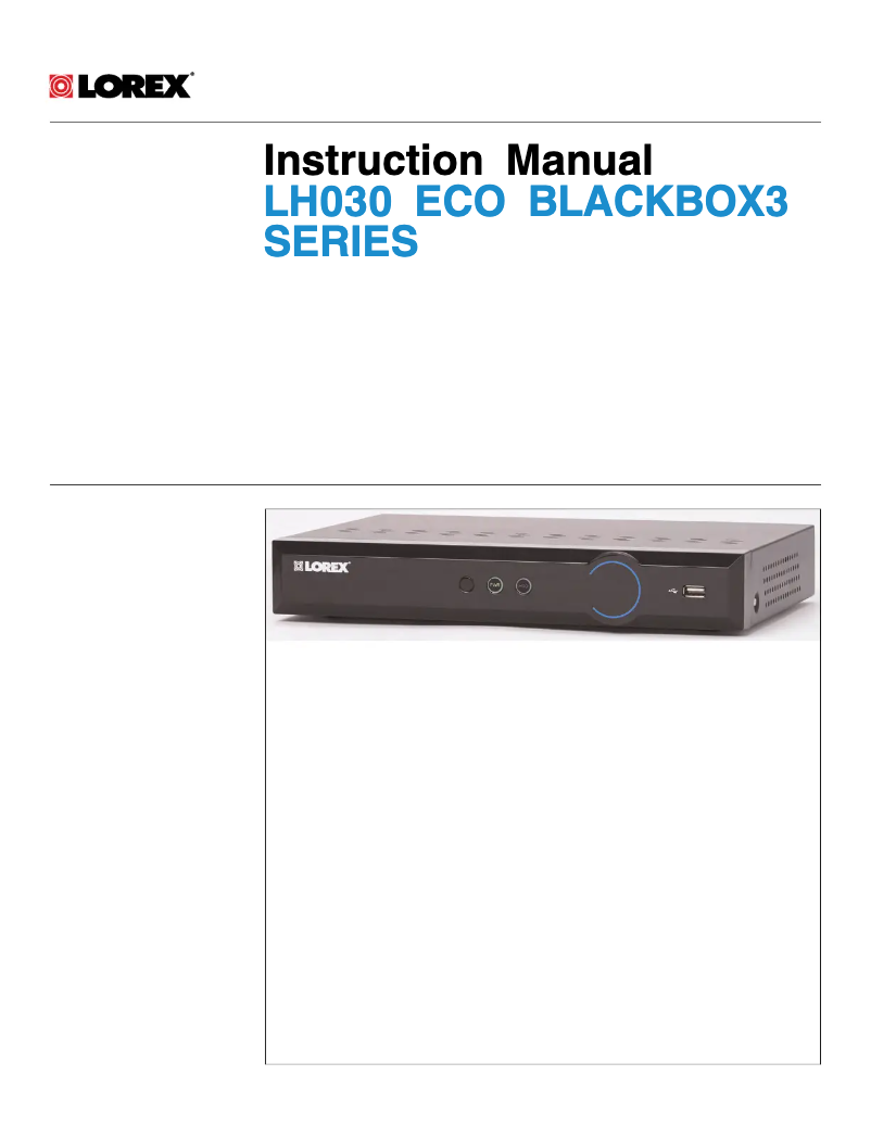 First page image of the manual for LH03045G