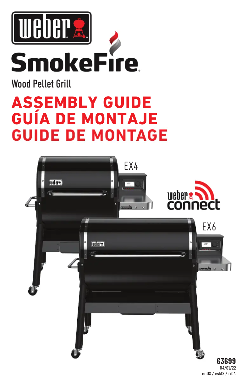 Page 1 of the manual Instructions / Assembly Weber SmokeFire EX4