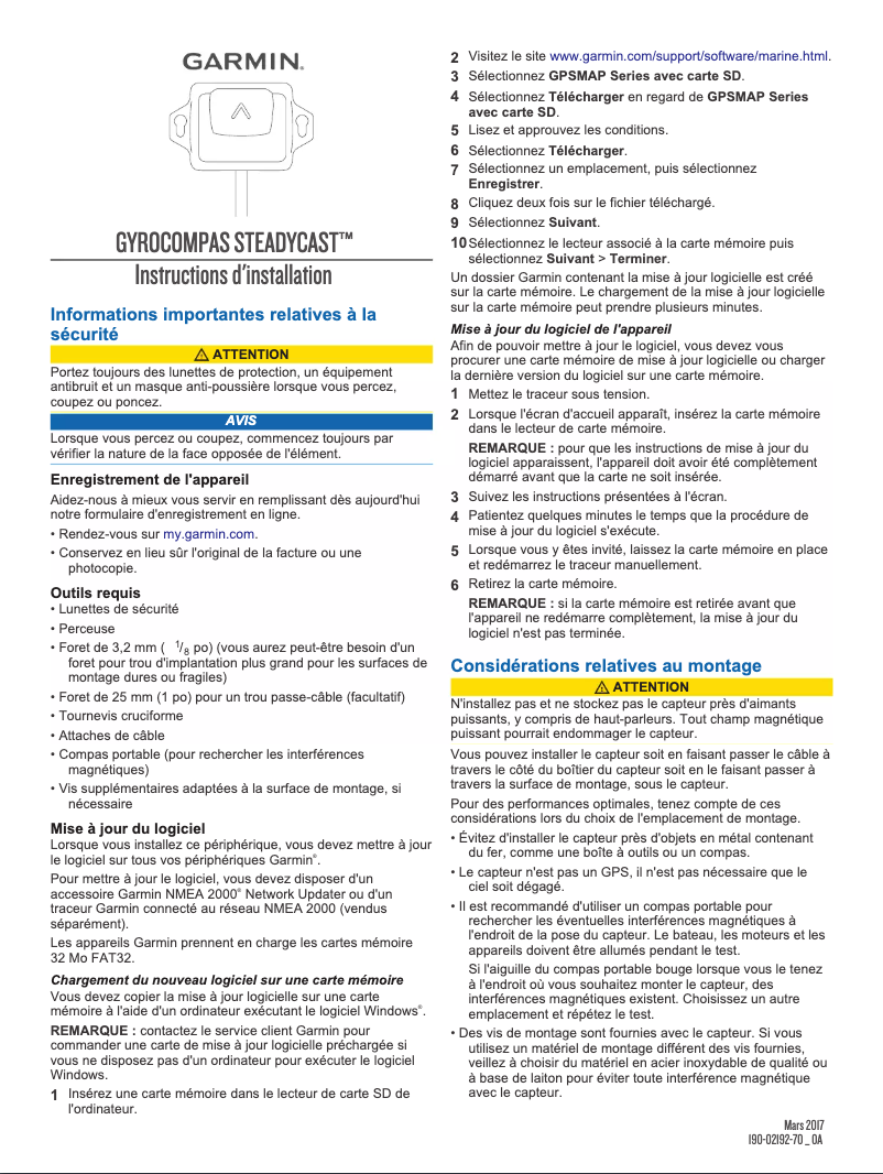 First page image of the manual for SteadyCast