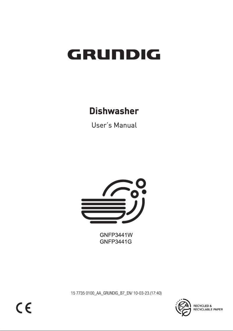 Page 1 of the manual User Manual Grundig GNFP3441G