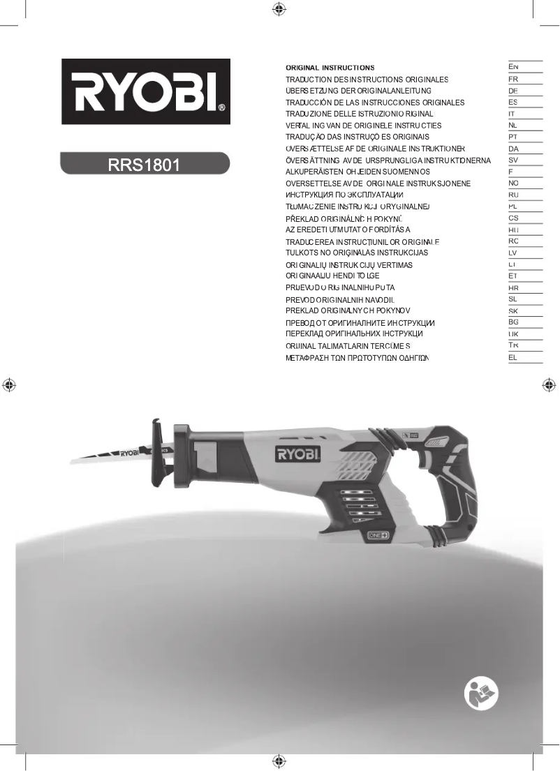 Page 1 of the manual User Manual RYOBI One+ RRS1801