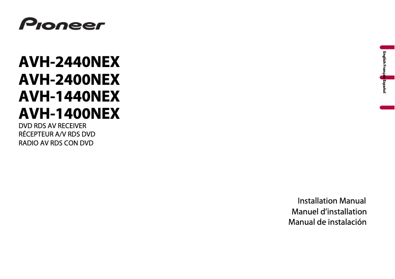First page image of the manual for AVH-2400NEX