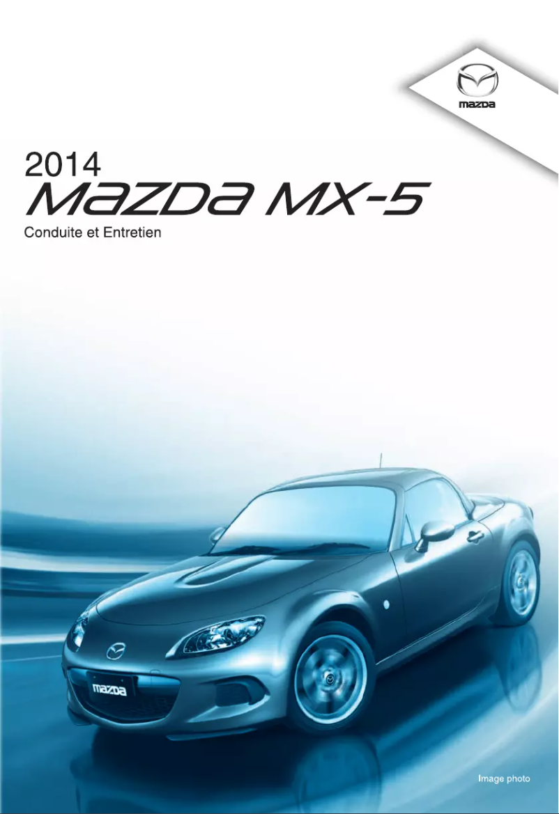 Image de la première page du manuel de l'appareil MX-5 (2014)