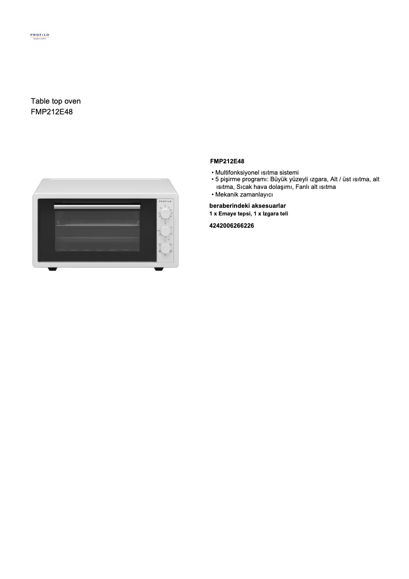 First page image of the manual for FMP212E48