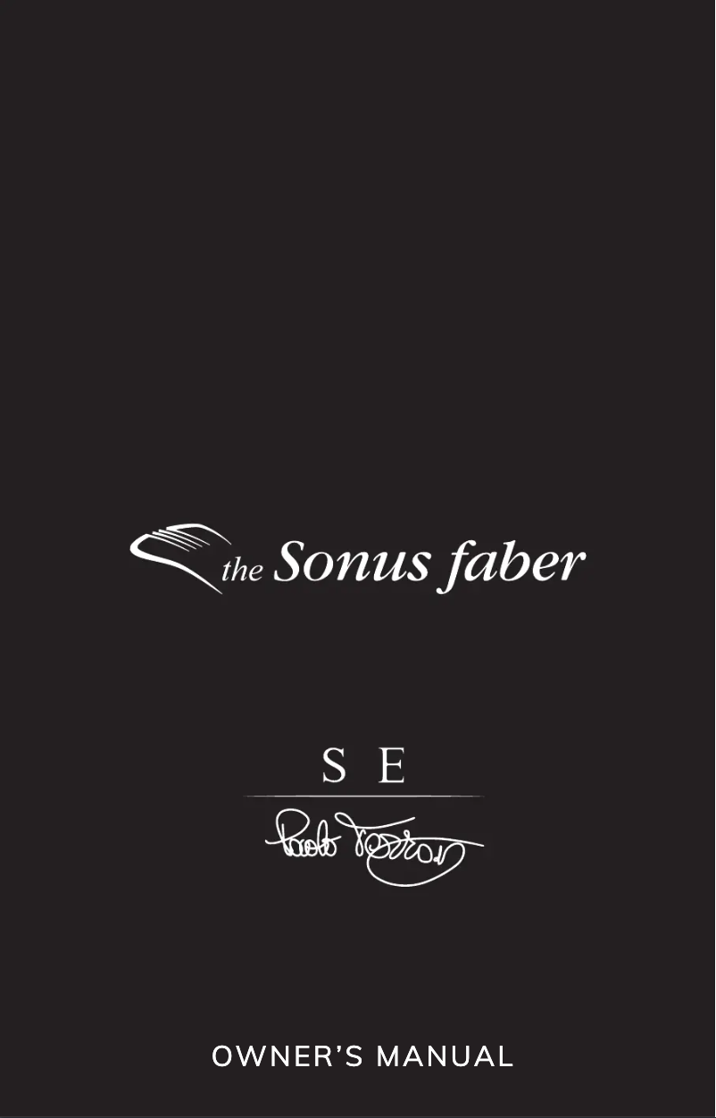 Page 1 of the manual User Manual Sonus Faber SE