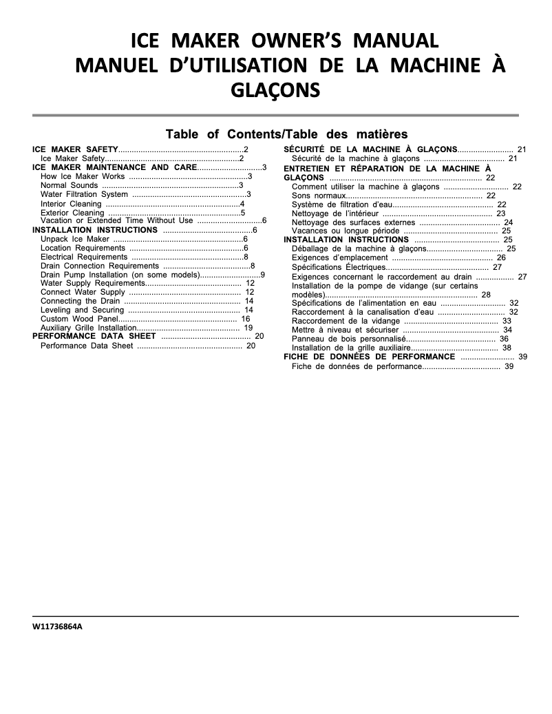 Image de la première page du manuel de l'appareil WUI75X15HB