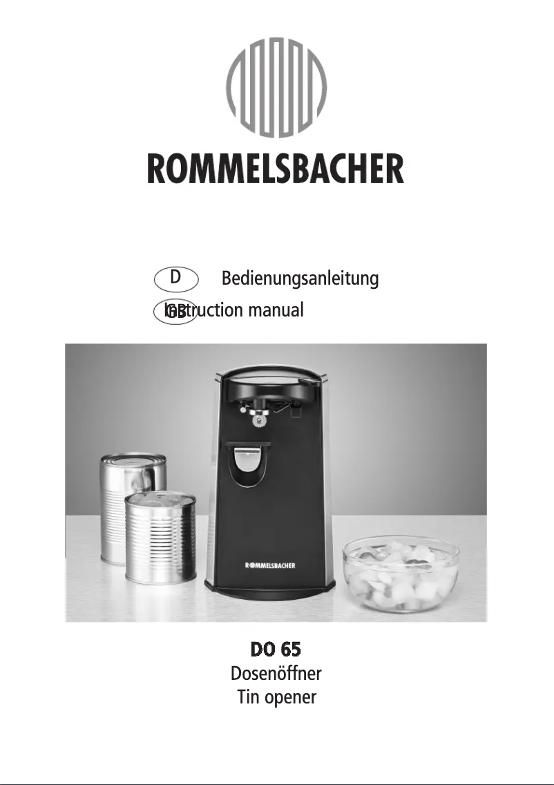 First page image of the manual for DO 65