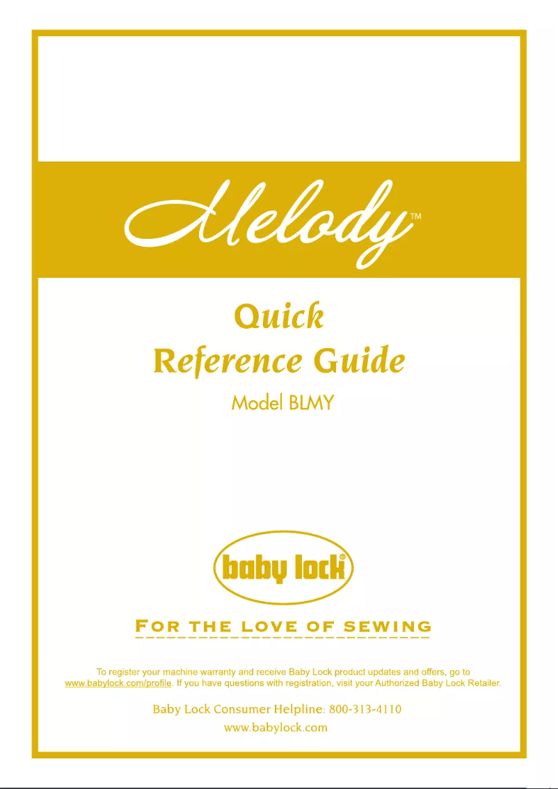 Page 1 of the manual User Manual Baby Lock BLMY Melody