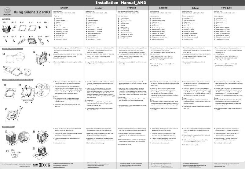 Page 1 of the manual User Manual Thermaltake Riing Silent 12 Pro