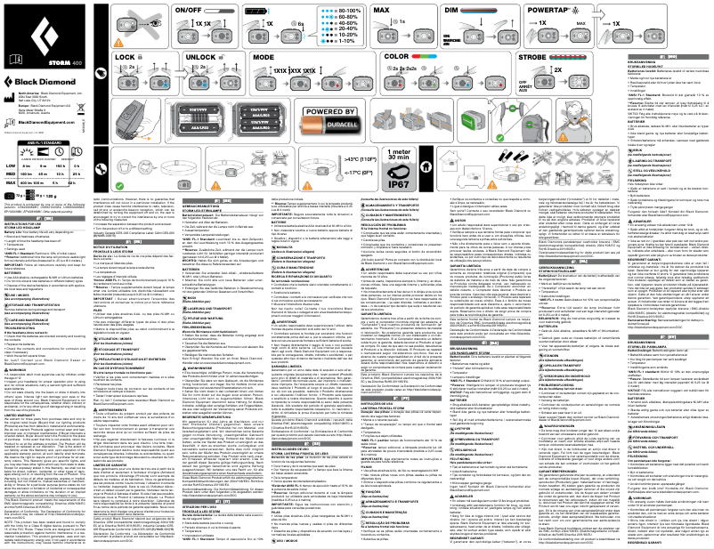 First page image of the manual for Storm 400