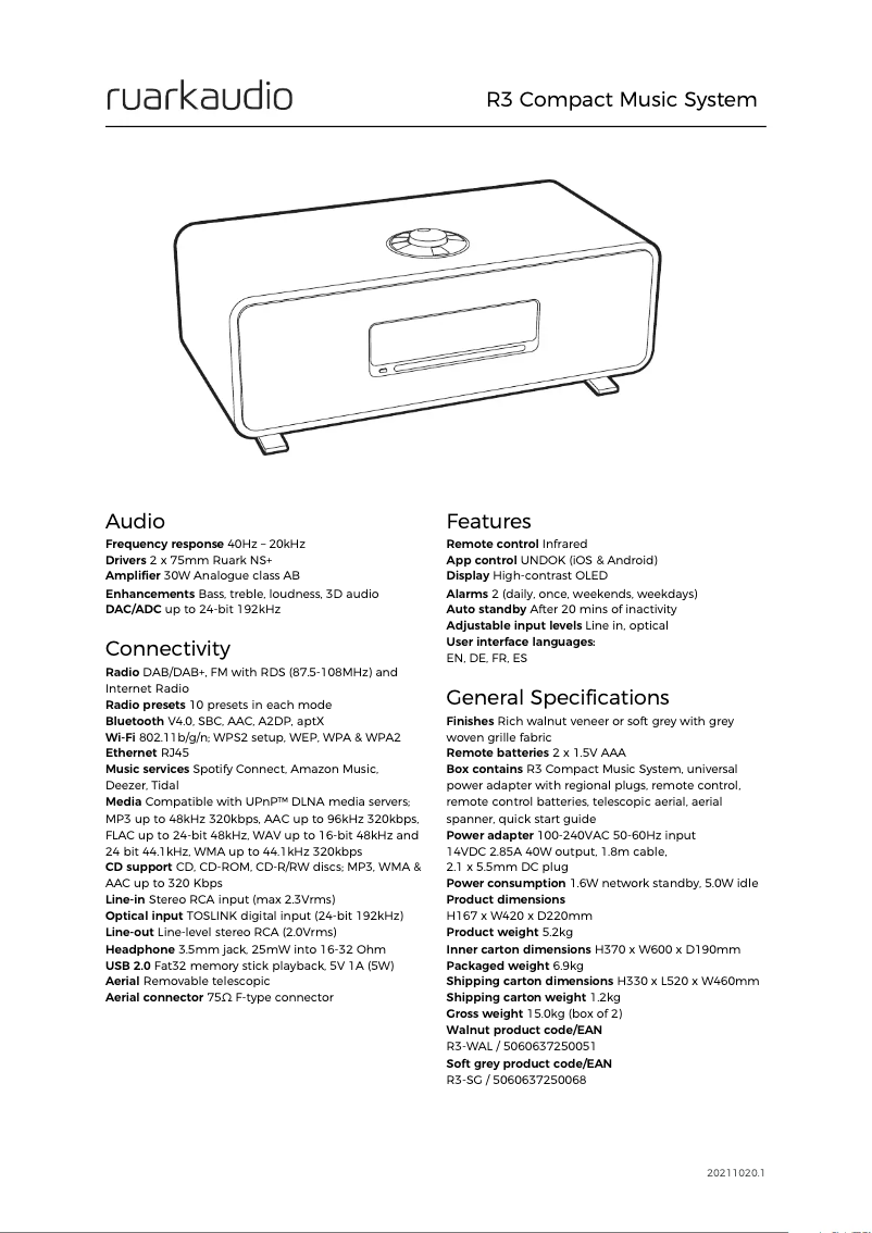 First page image of the manual for R3 Mk1