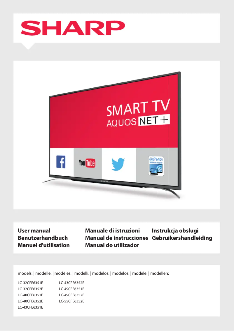 Page 1 of the manual User Manual Sharp LC-43CFE6352E
