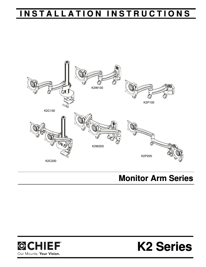 Page 1 of the manual User Manual Chief K2P100S