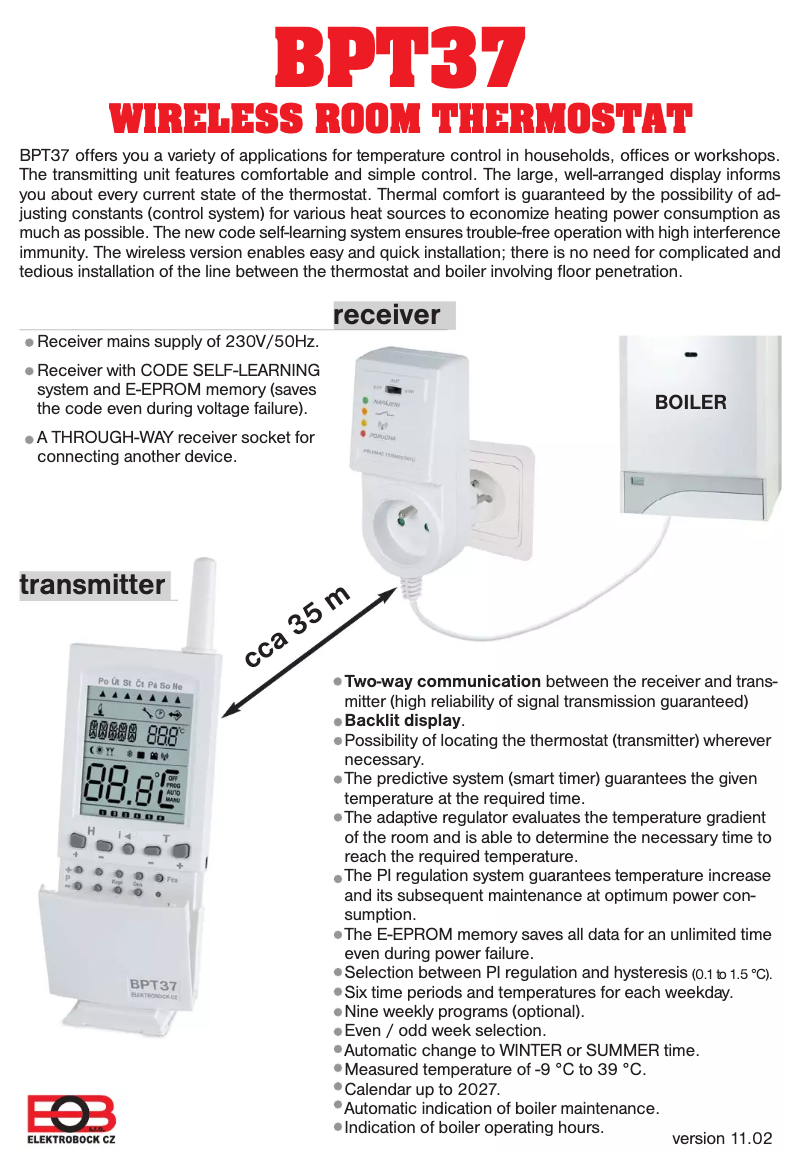 Page 1 de la notice Manuel utilisateur Elektrobock BPT37