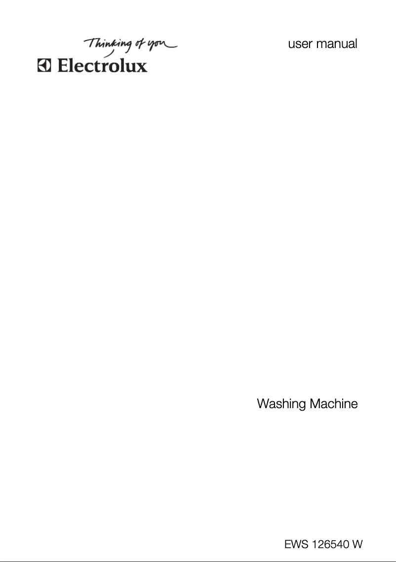 Page 1 of the manual User Manual Electrolux EWS 126540 W