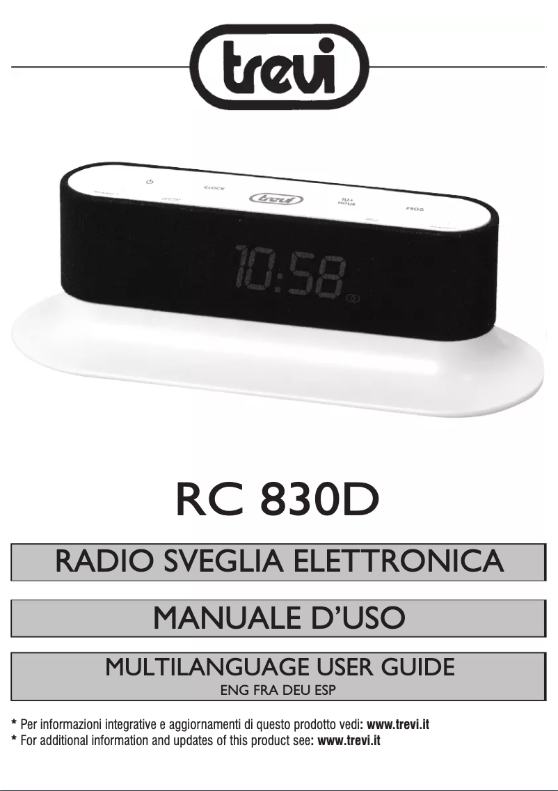 Image de la première page du manuel de l'appareil RC 830 D