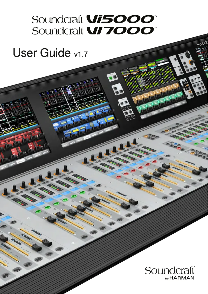 Page 1 of the manual User Manual Soundcraft Vi5000