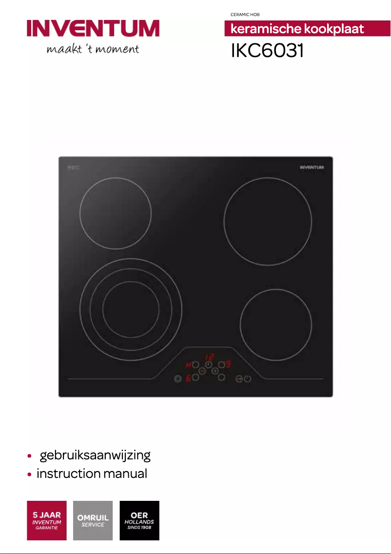 Page 1 of the manual User Manual Inventum IKC6031