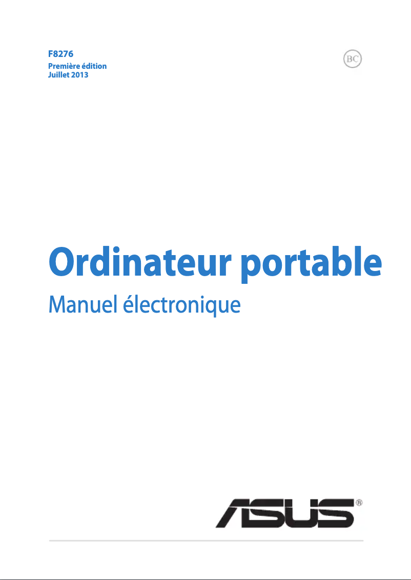 First page image of the manual for VivoBook S301LA