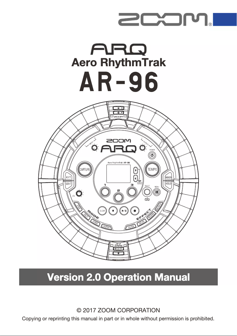 First page image of the manual for Aero RhythmTrak
