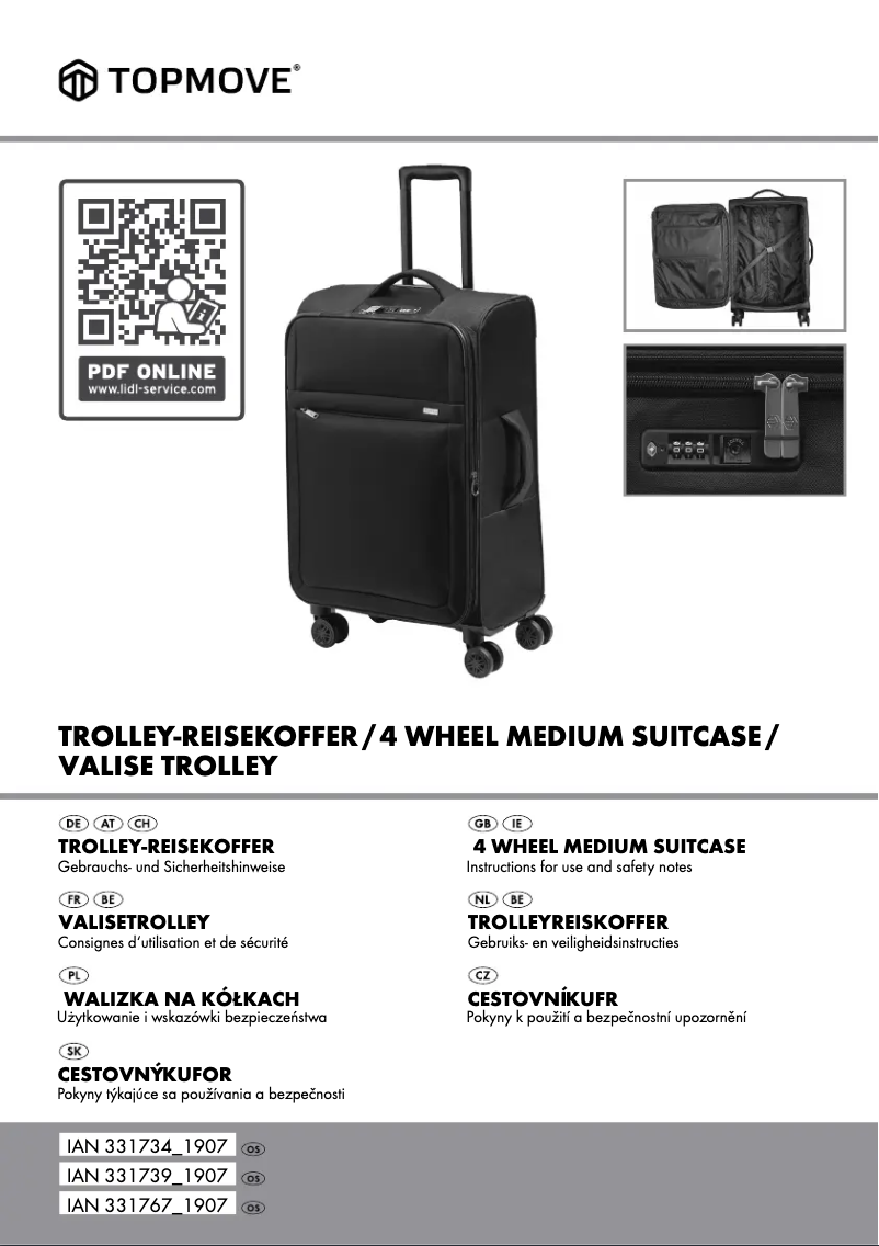 First page image of the manual for IAN 331757