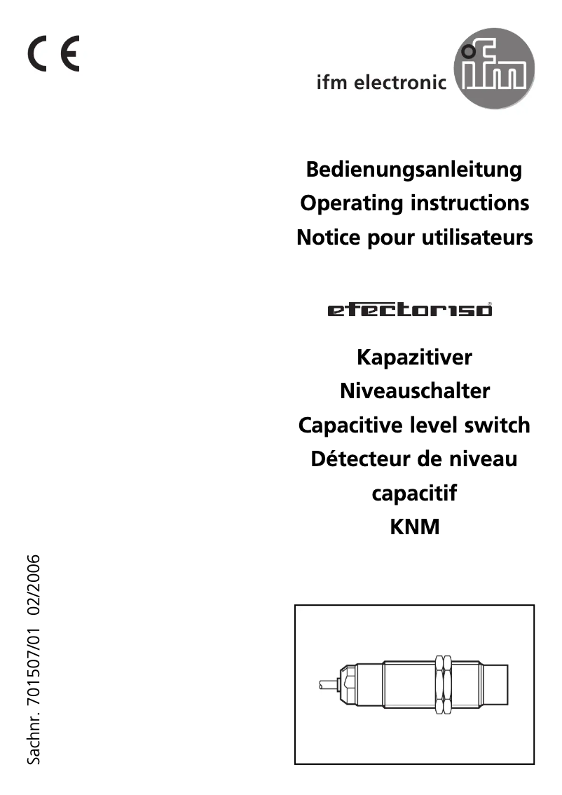 Page 1 of the manual User Manual IFM KN0001