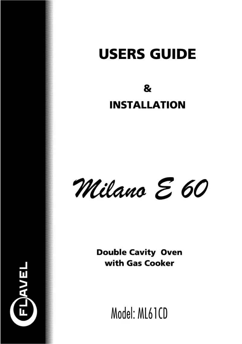 Page 1 of the manual User Manual Flavel ML61CD
