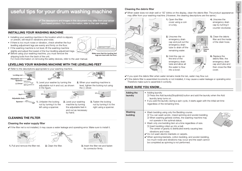 Page 1 of the manual User Manual Samsung WF7802XEC/XAG