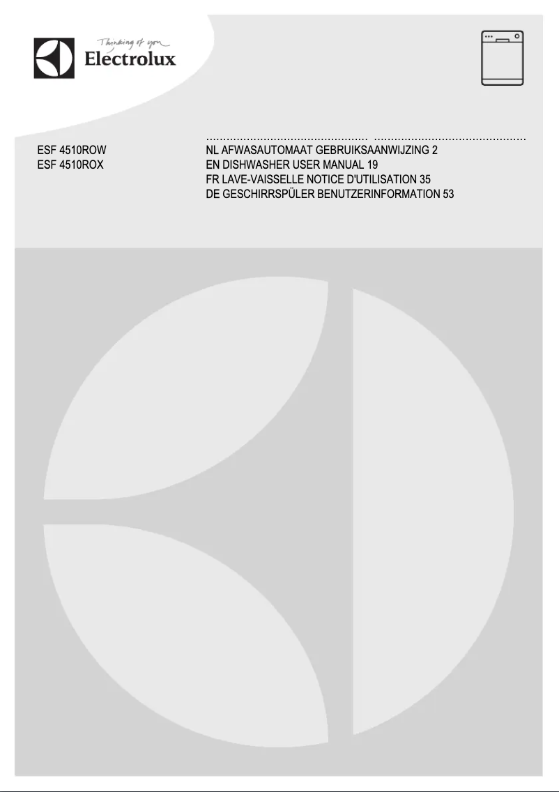 First page image of the manual for ESF4510ROW
