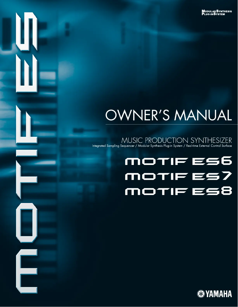 First page image of the manual for Motif ES6