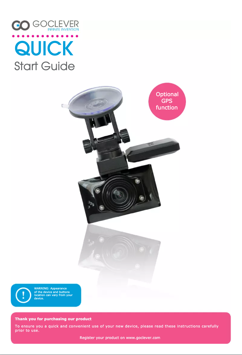 Page 1 de la notice Manuel utilisateur GoClever Titanium