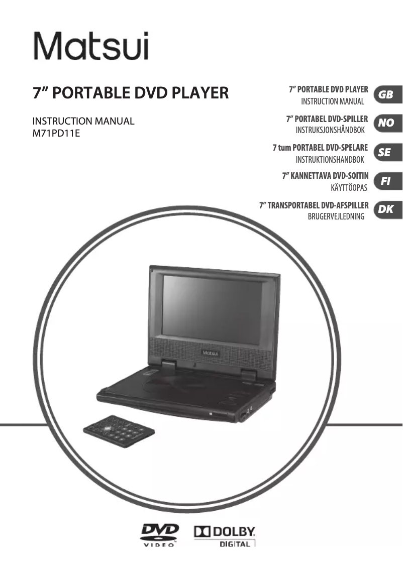 First page image of the manual for M71PD11E