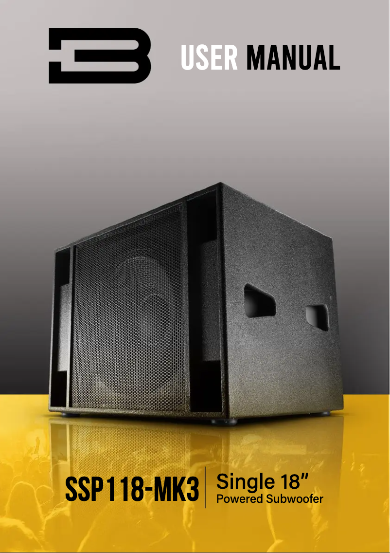 First page image of the manual for SSP118-MK3