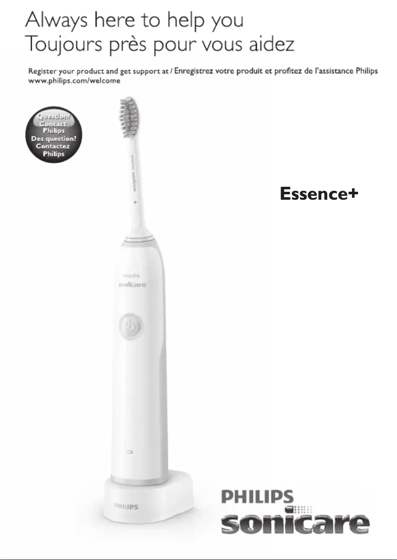 First page image of the manual for Sonicare Essence+ HX3281