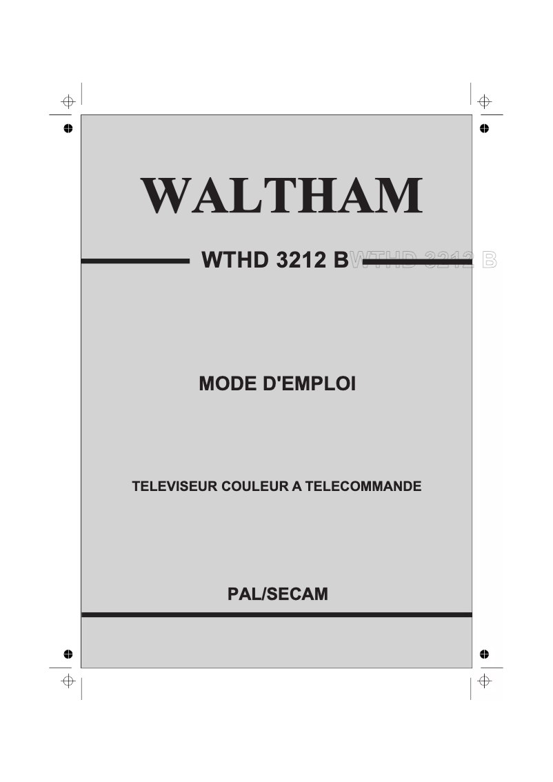 First page image of the manual for WTHD 3212 B