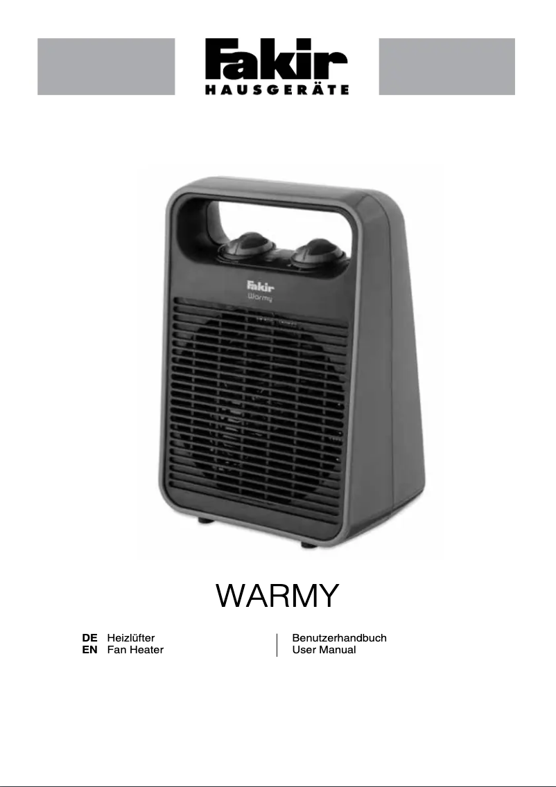 First page image of the manual for Warmy