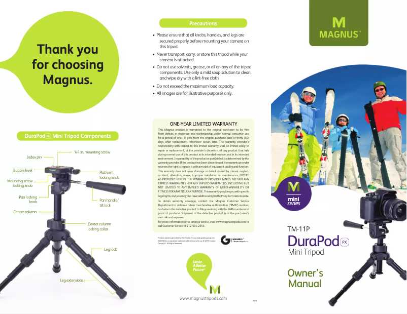 Page 1 of the manual User Manual Magnus TM-11P