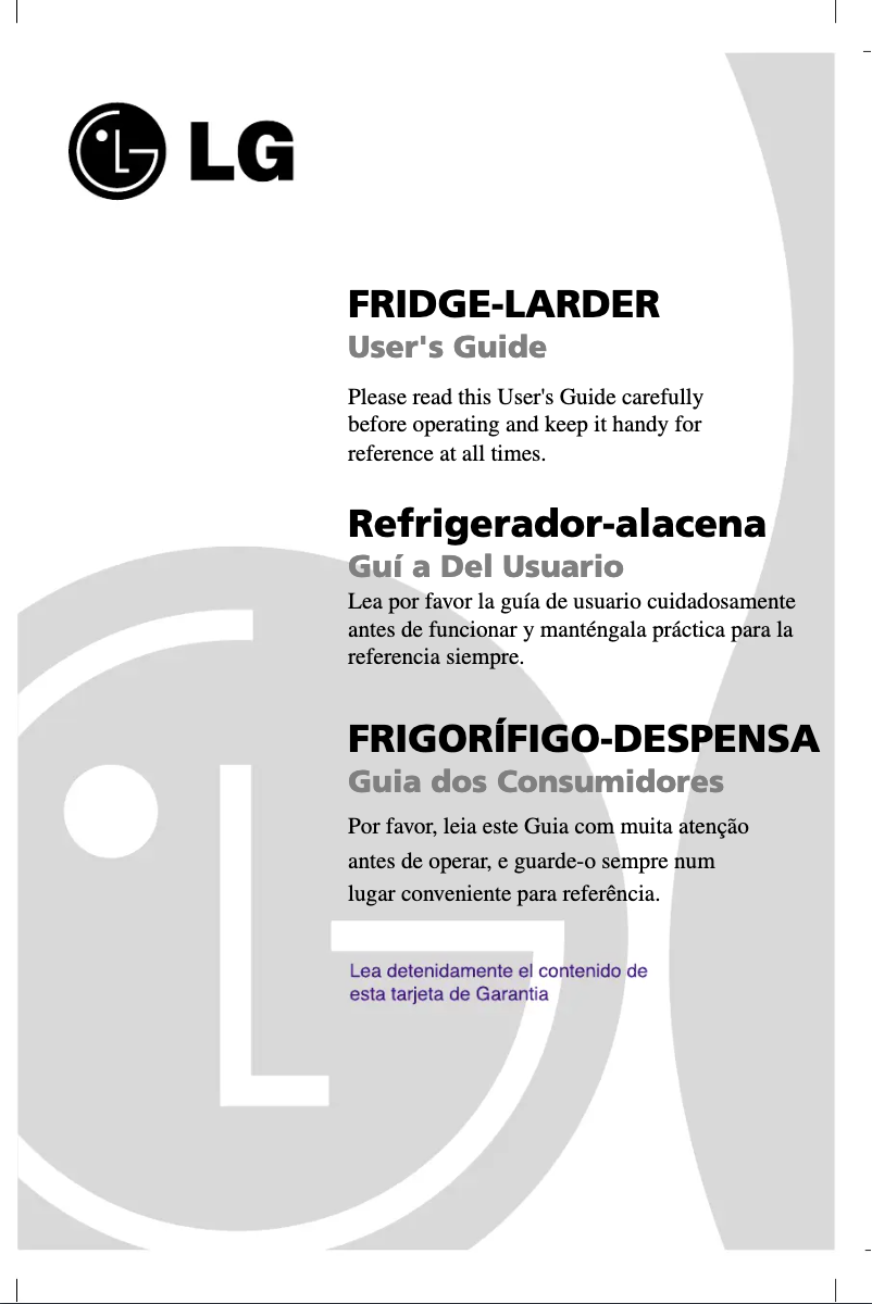 Page 1 of the manual User Manual LG GR-181LA